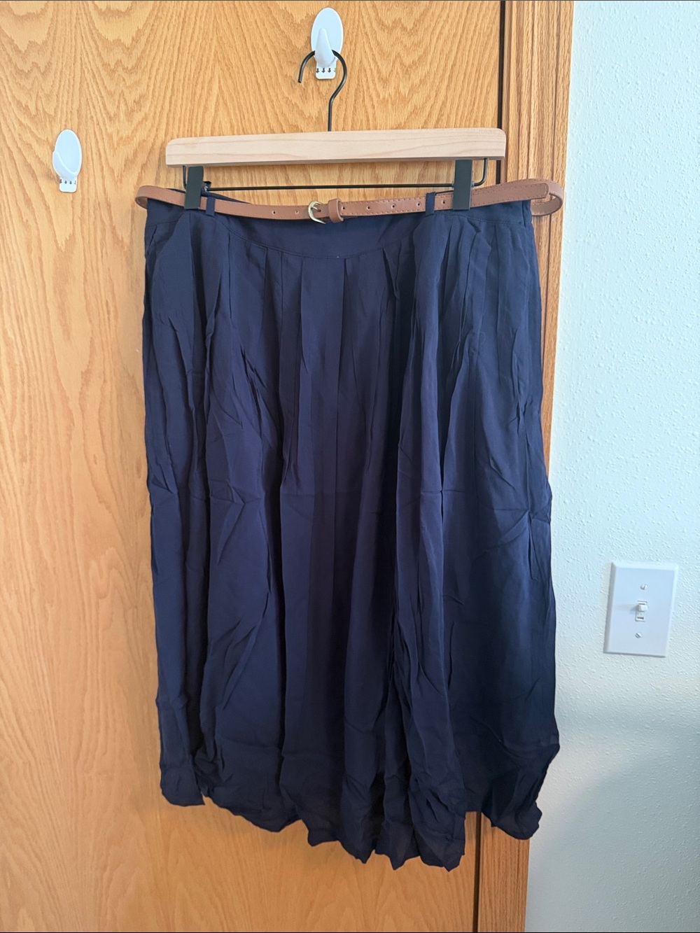 Flowing Navy Maxi Skirt with Waistband
